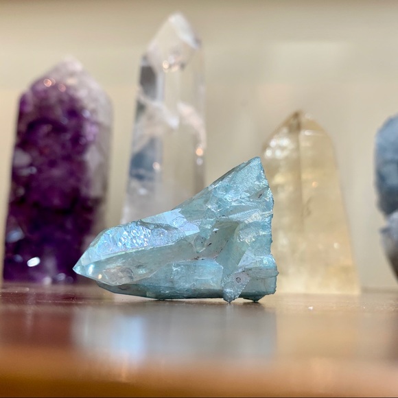 Healing Crystal - Aqua Aura Quartz Cluster - Picture 5 of 13